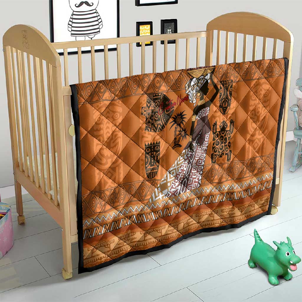 Personalized Beautiful Woman African Quilt