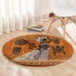 Personalized Beautiful Woman African Round Carpet