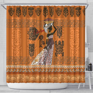 Personalized Beautiful Woman African Shower Curtain