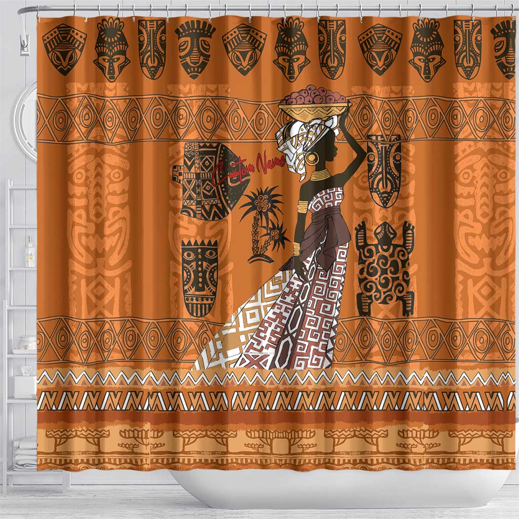 Personalized Beautiful Woman African Shower Curtain