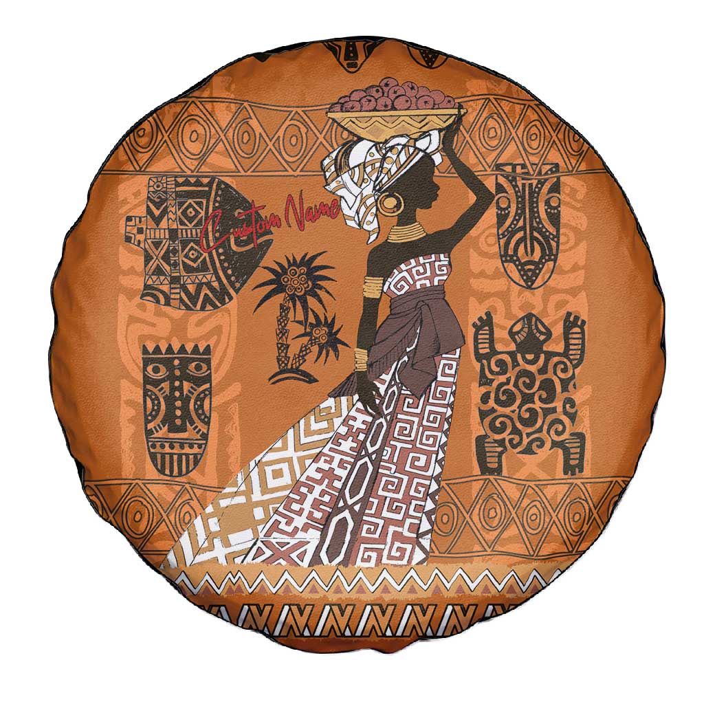 Personalized Beautiful Woman African Spare Tire Cover