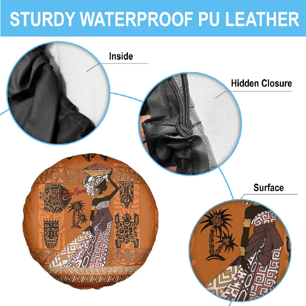 Personalized Beautiful Woman African Spare Tire Cover