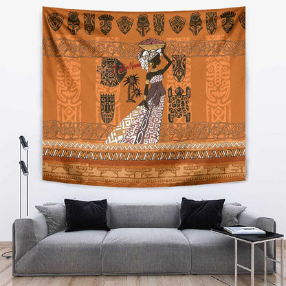 Personalized Beautiful Woman African Tapestry