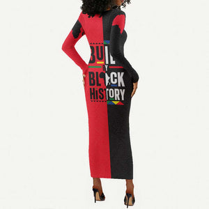 Built By Black History Long Sleeve Bodycon Dress DT02