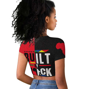 Built By Black History Raglan Cropped T shirt