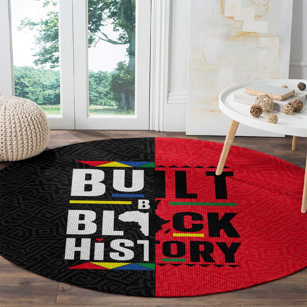 Built By Black History Round Carpet