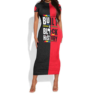 Built By Black History Short Sleeve Bodycon Dress DT02