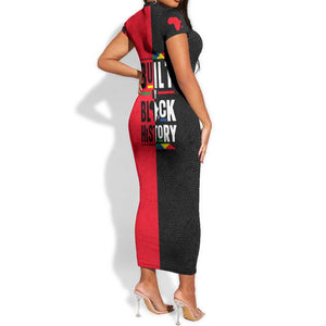 Built By Black History Short Sleeve Bodycon Dress DT02