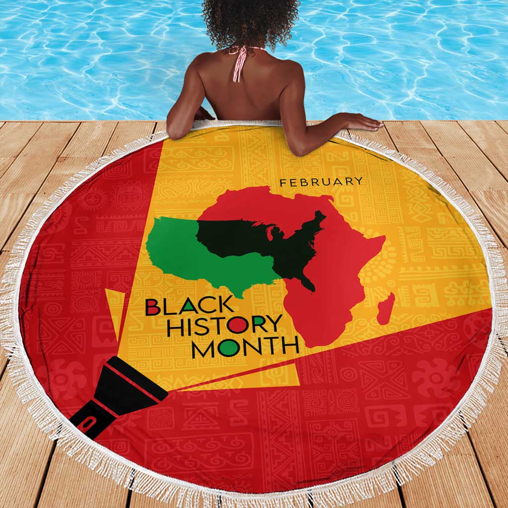 Black History Month Beach Blanket - African February Design