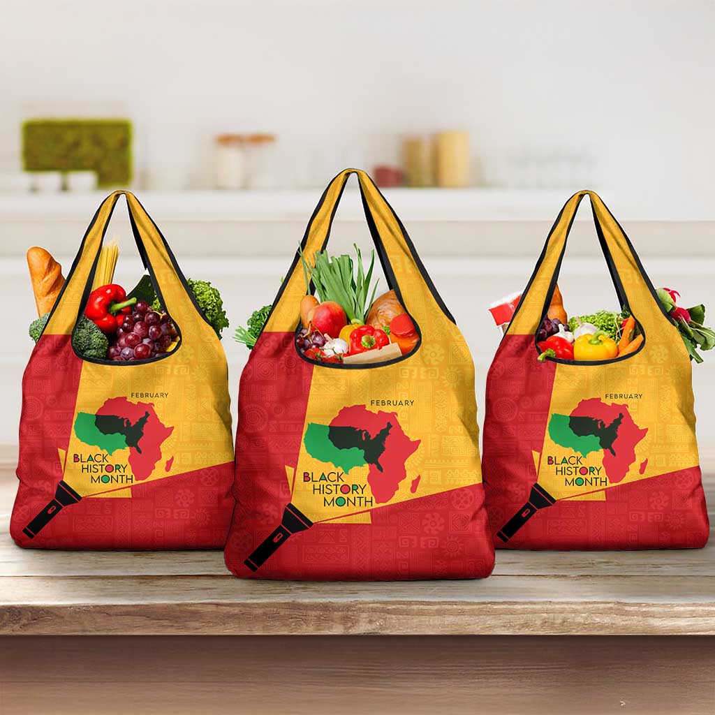 Black History Month Grocery Bag - African February Design