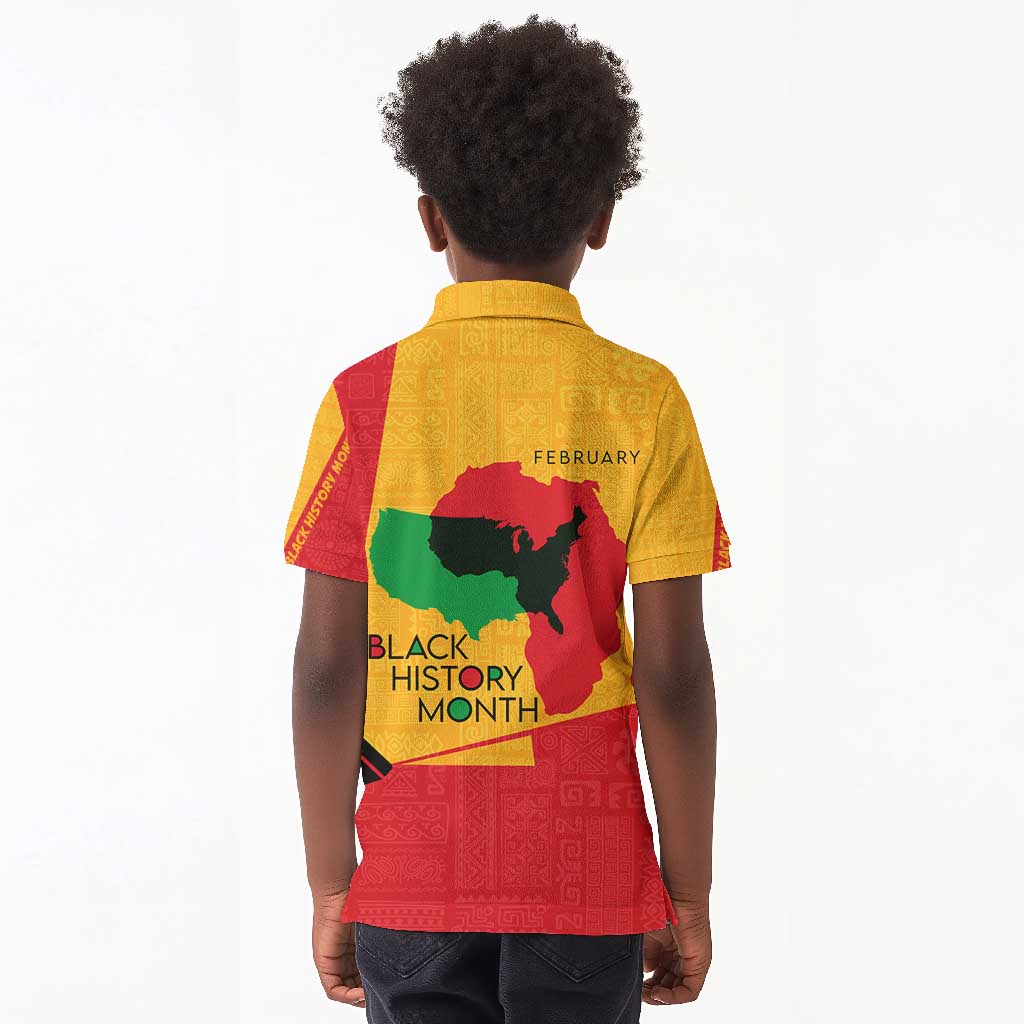 Black History Month Kid Polo Shirt - African February Design