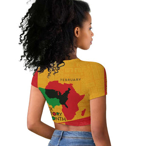 Black History Month Raglan Cropped T shirt - African February Design