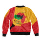 Black History Month Sleeve Zip Bomber Jacket - African February Design