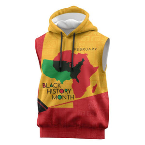 Black History Month Sleeveless Hoodie - African February Design - African Pride