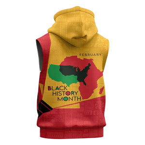 Black History Month Sleeveless Hoodie - African February Design - African Pride