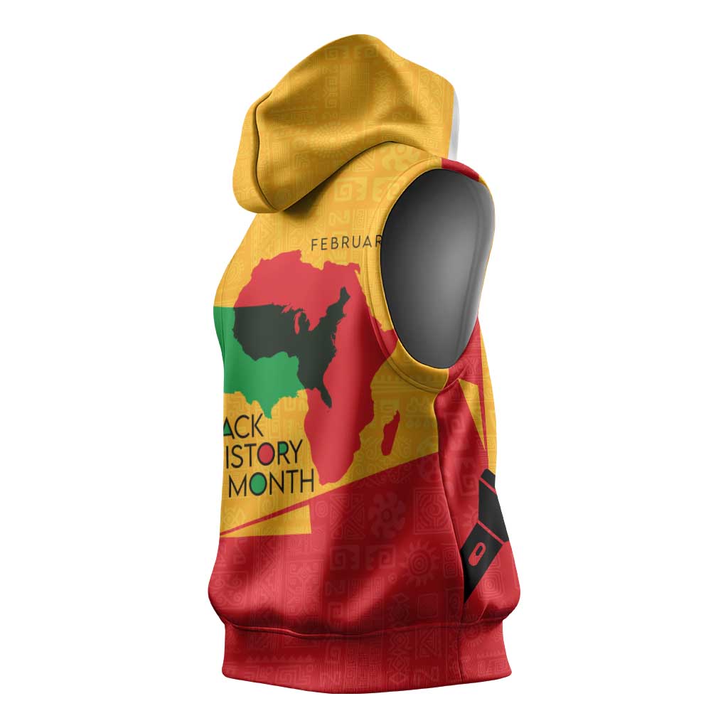 Black History Month Sleeveless Hoodie - African February Design - African Pride