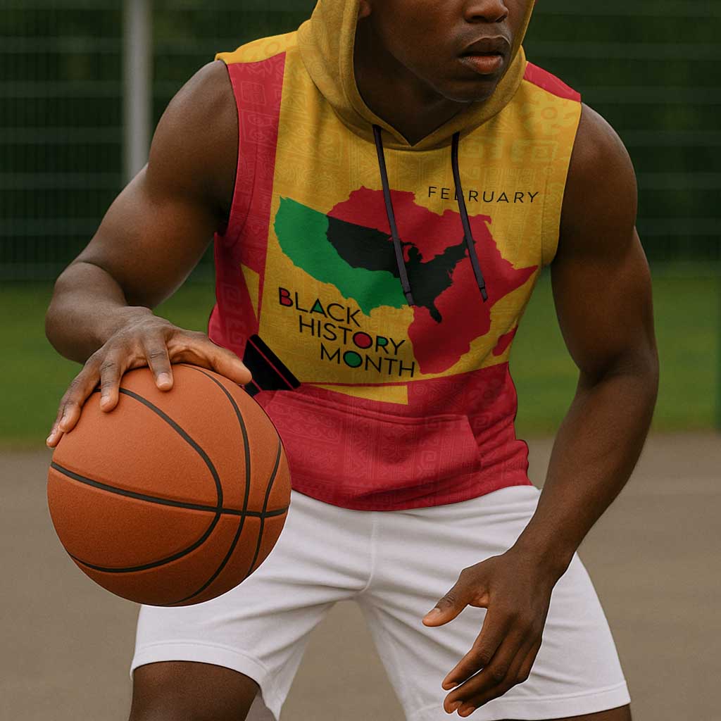 Black History Month Sleeveless Hoodie - African February Design - African Pride