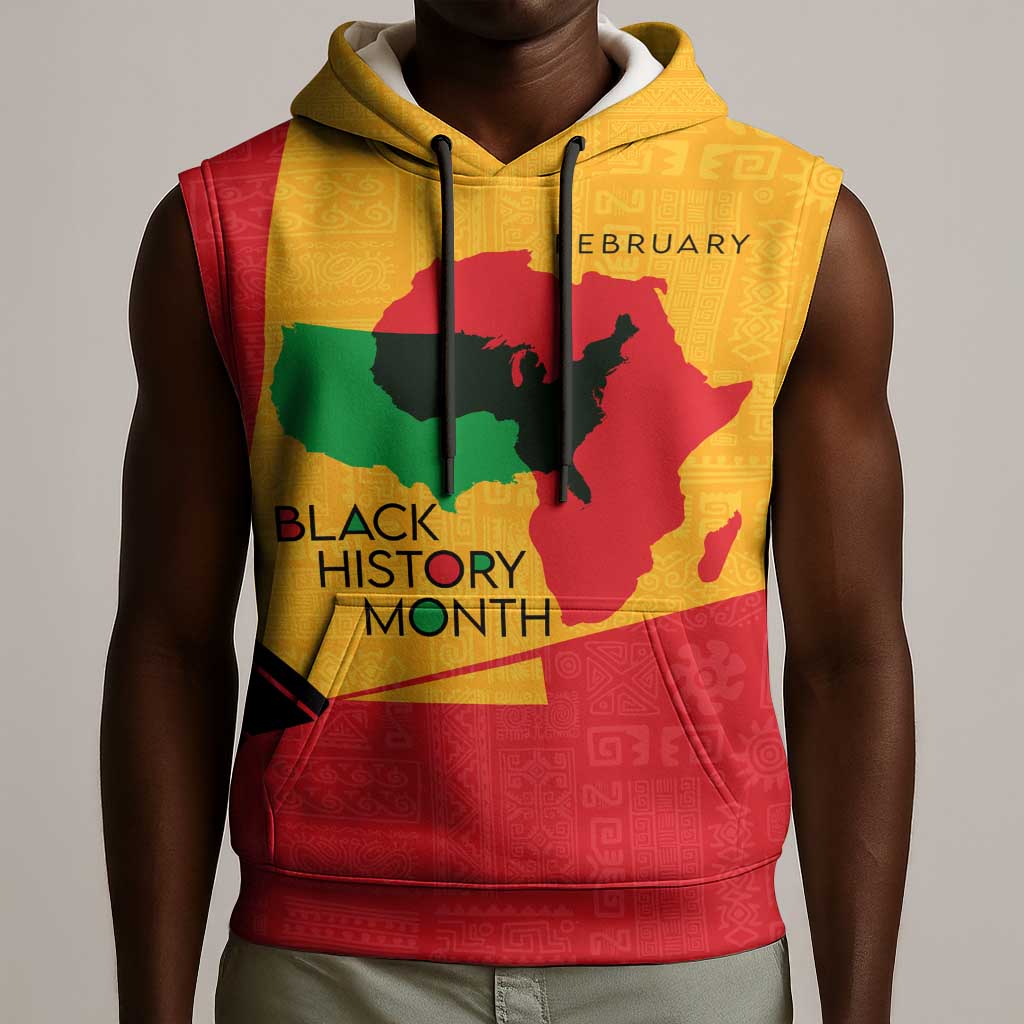 Black History Month Sleeveless Hoodie - African February Design - African Pride