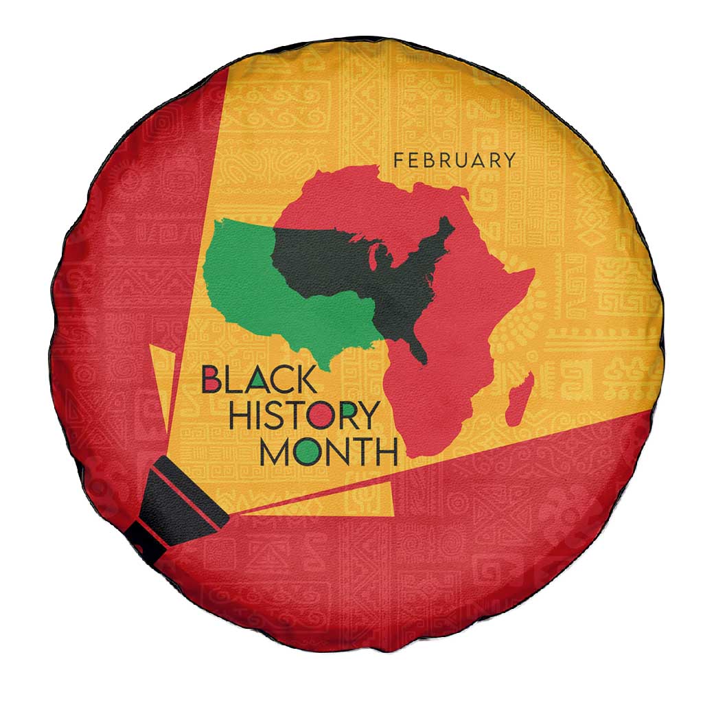 Black History Month Spare Tire Cover - African February Design