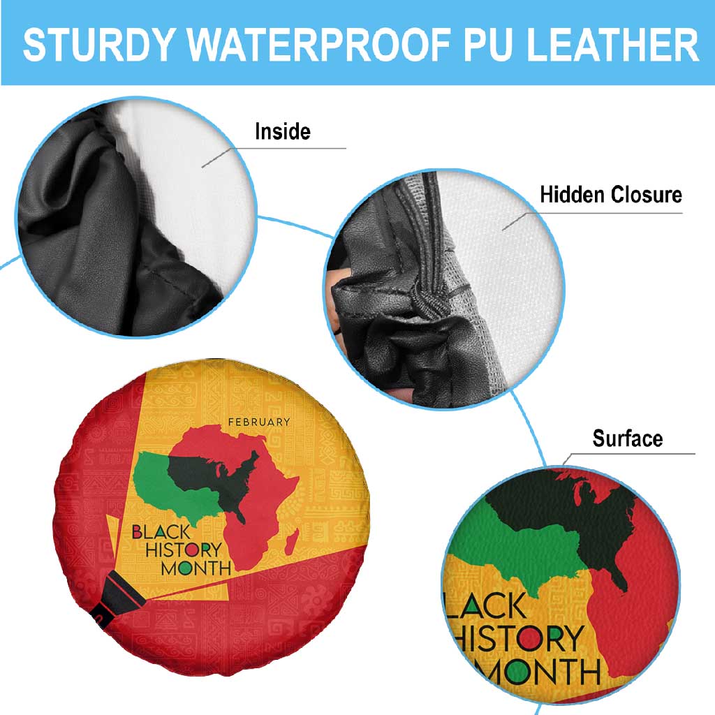 Black History Month Spare Tire Cover - African February Design