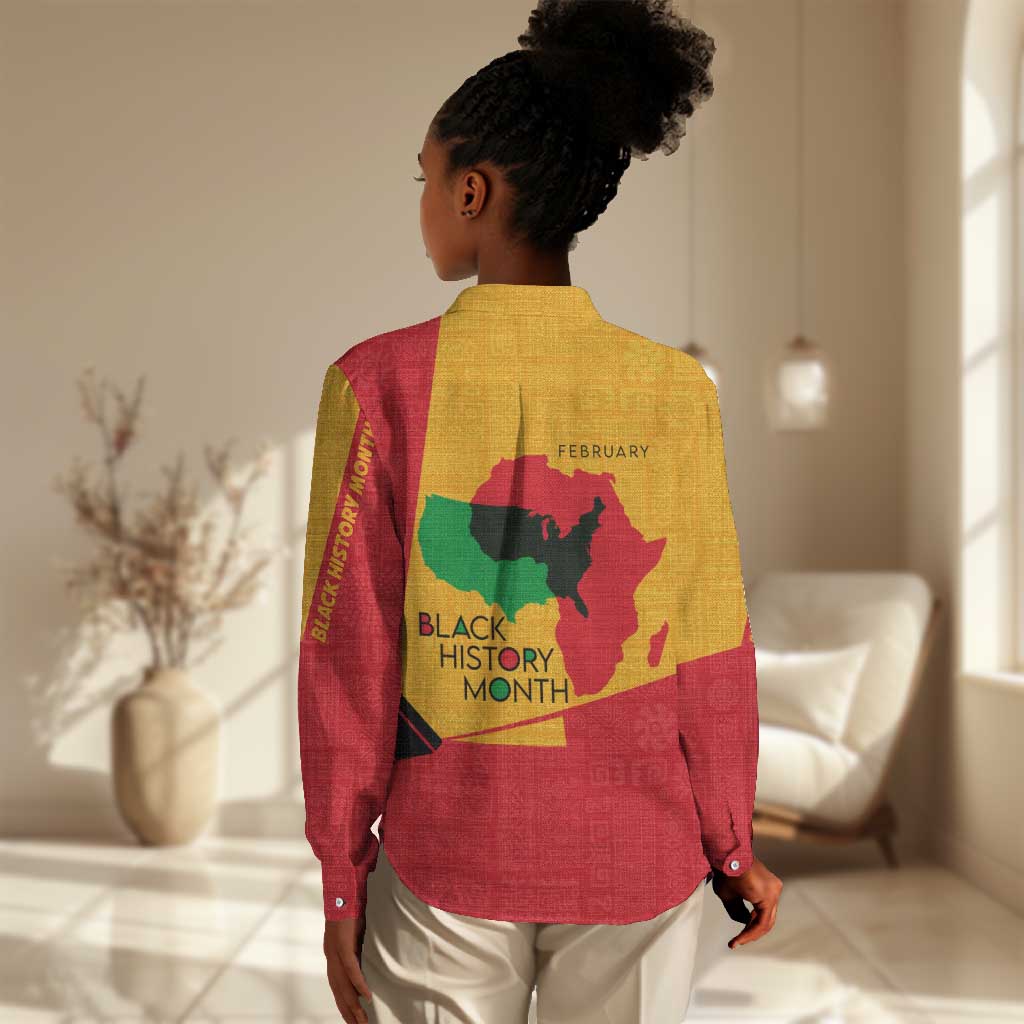 Black History Month Women Casual Shirt - African February Design DT02