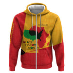 Black History Month Zip Hoodie - African February Design