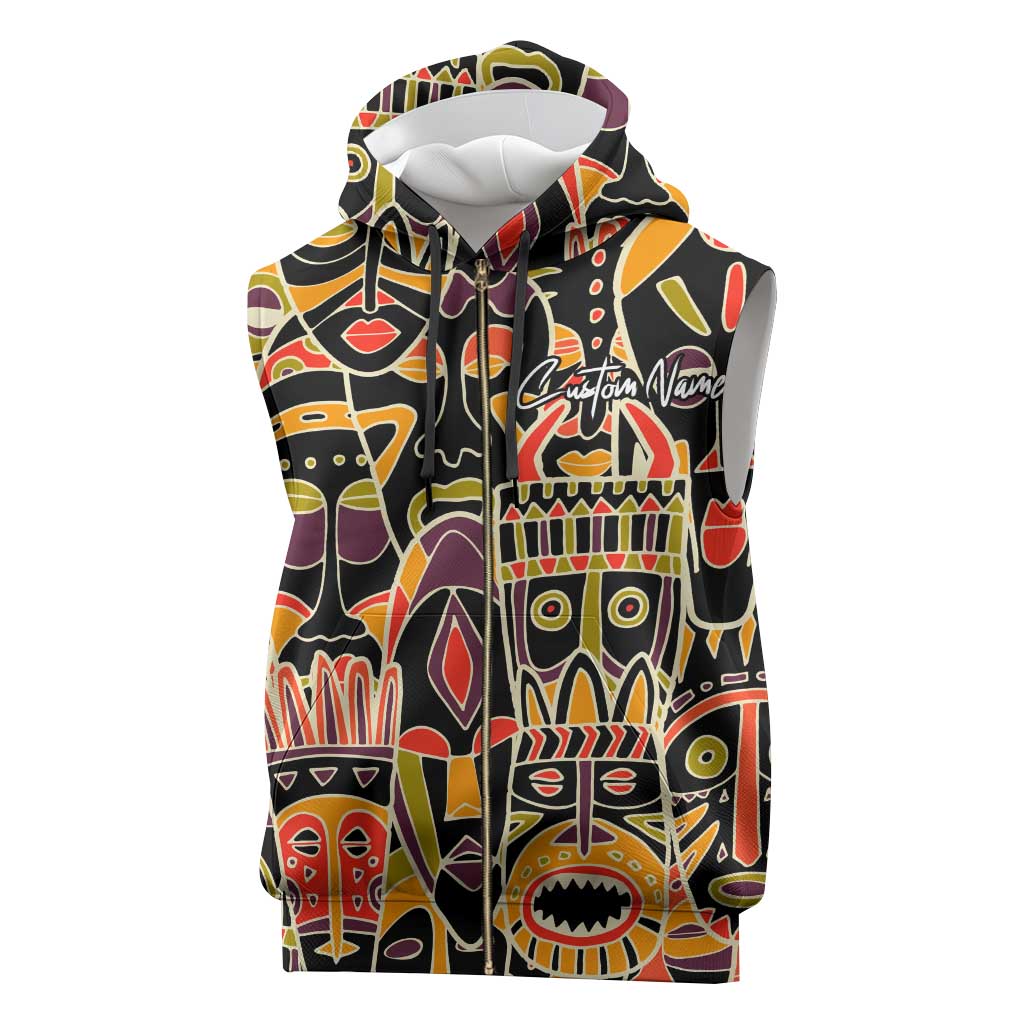The Spirit of Africa Custom Sleeveless Zip Hoodie - African Pride