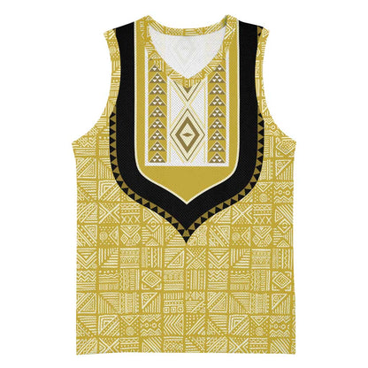 Personalized African Dashiki Basketball Jersey - Mudcloth Style - African Pride