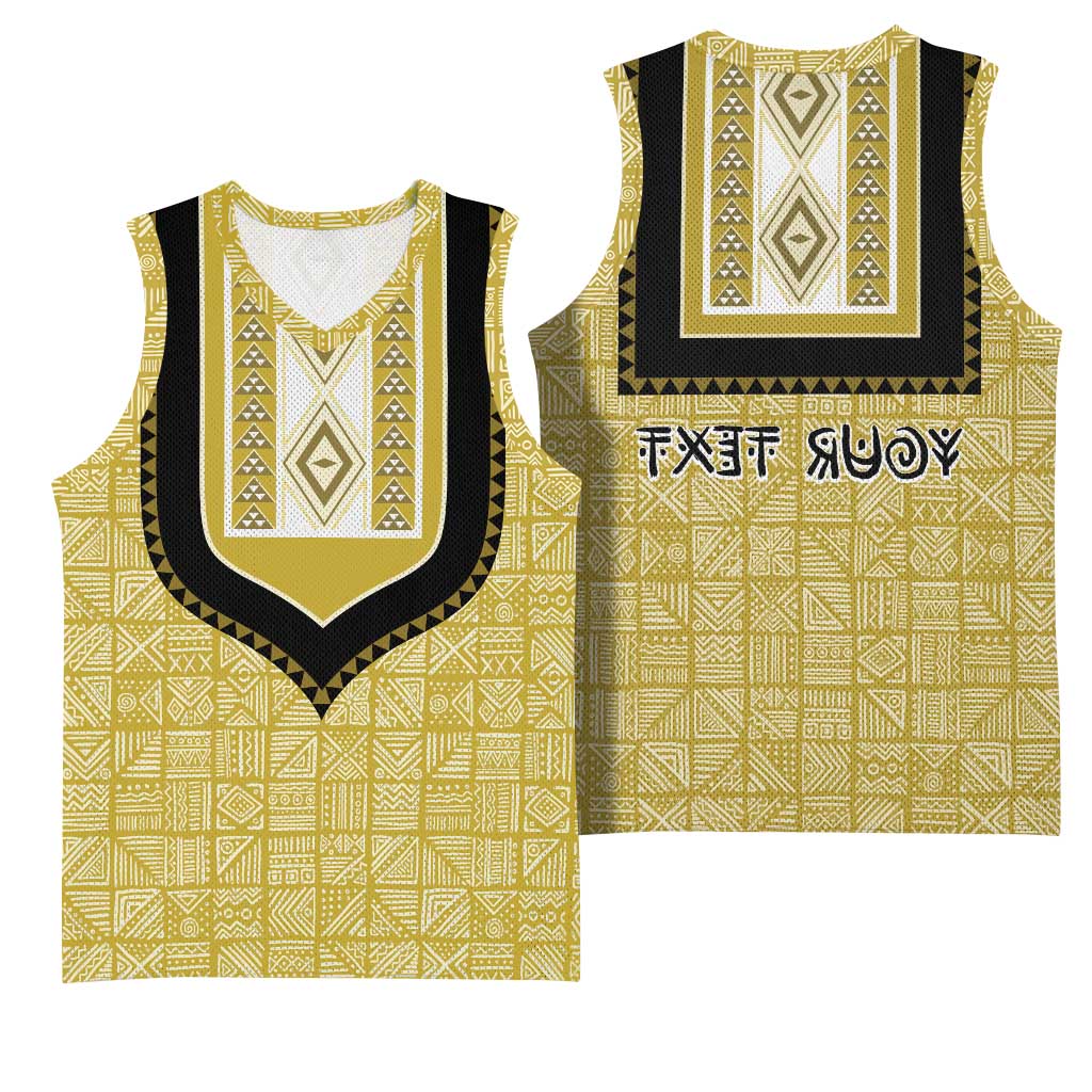 Personalized African Dashiki Basketball Jersey - Mudcloth Style - African Pride