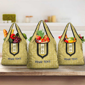 Personalized African Dashiki Grocery Bag - Mudcloth Style