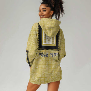 Personalized African Dashiki Hoodie Dress - Mudcloth Style