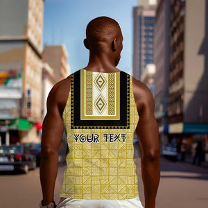 Personalized African Dashiki Men Tank Top - Mudcloth Style