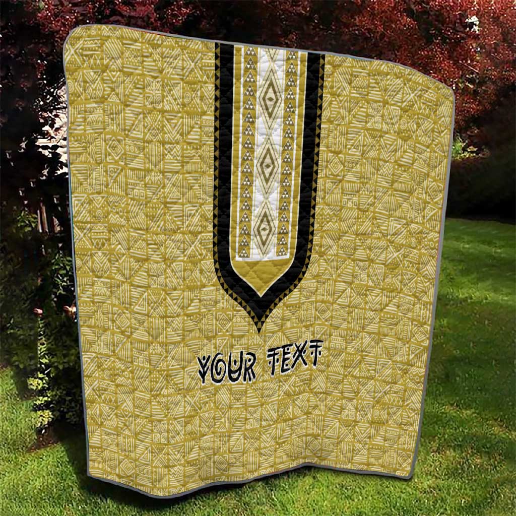Personalized African Dashiki Quilt - Mudcloth Style