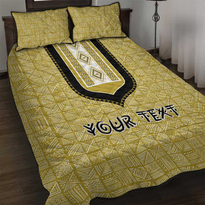 Personalized African Dashiki Quilt Bed Set - Mudcloth Style
