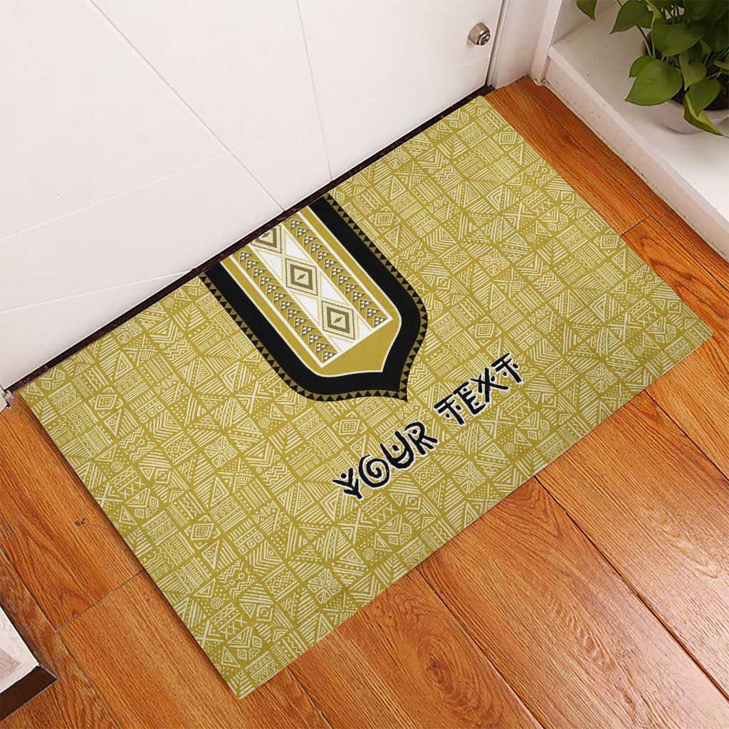 Personalized African Dashiki Rubber Doormat - Mudcloth Style