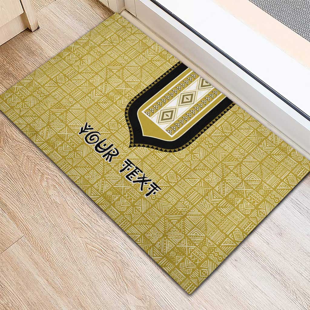 Personalized African Dashiki Rubber Doormat - Mudcloth Style