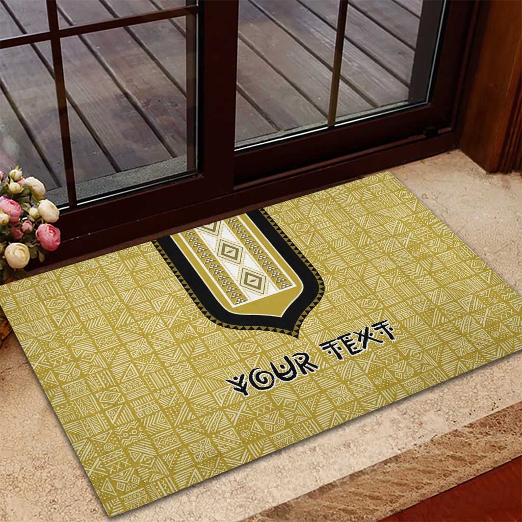 Personalized African Dashiki Rubber Doormat - Mudcloth Style