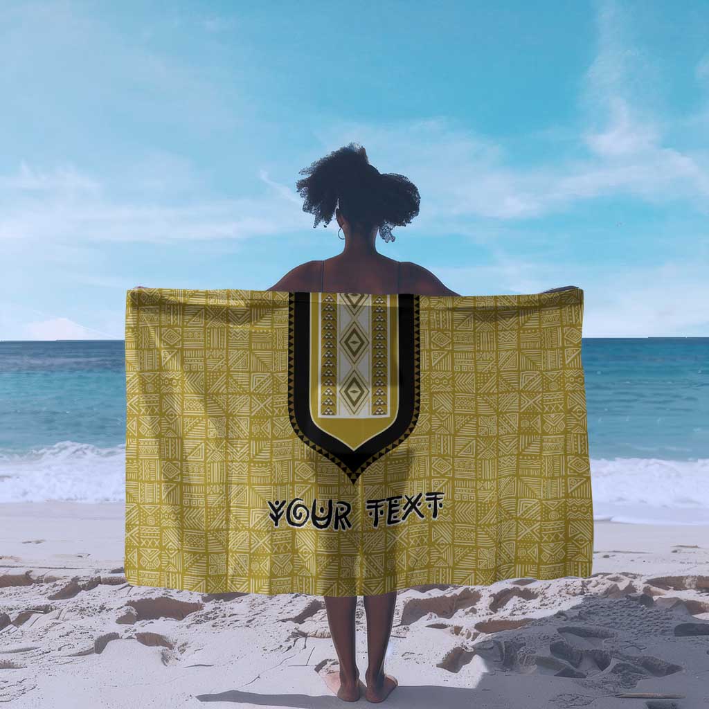 Personalized African Dashiki Sarong - Mudcloth Style