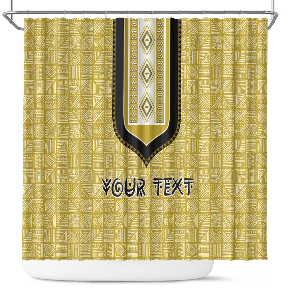 Personalized African Dashiki Shower Curtain - Mudcloth Style