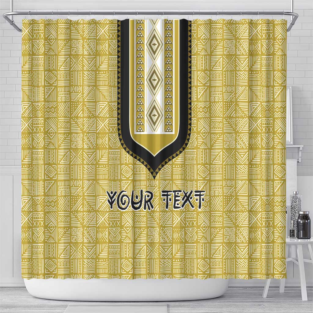 Personalized African Dashiki Shower Curtain - Mudcloth Style