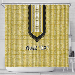 Personalized African Dashiki Shower Curtain - Mudcloth Style