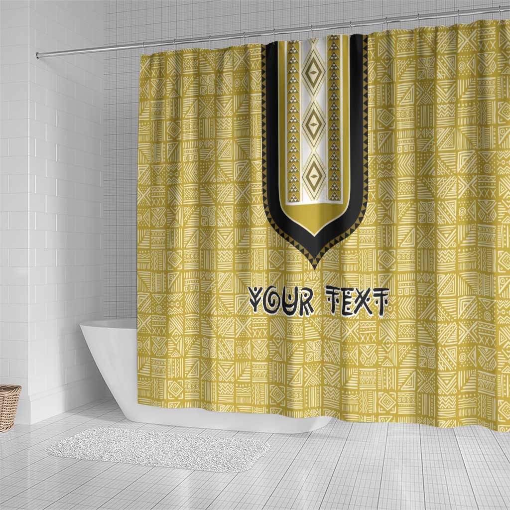 Personalized African Dashiki Shower Curtain - Mudcloth Style
