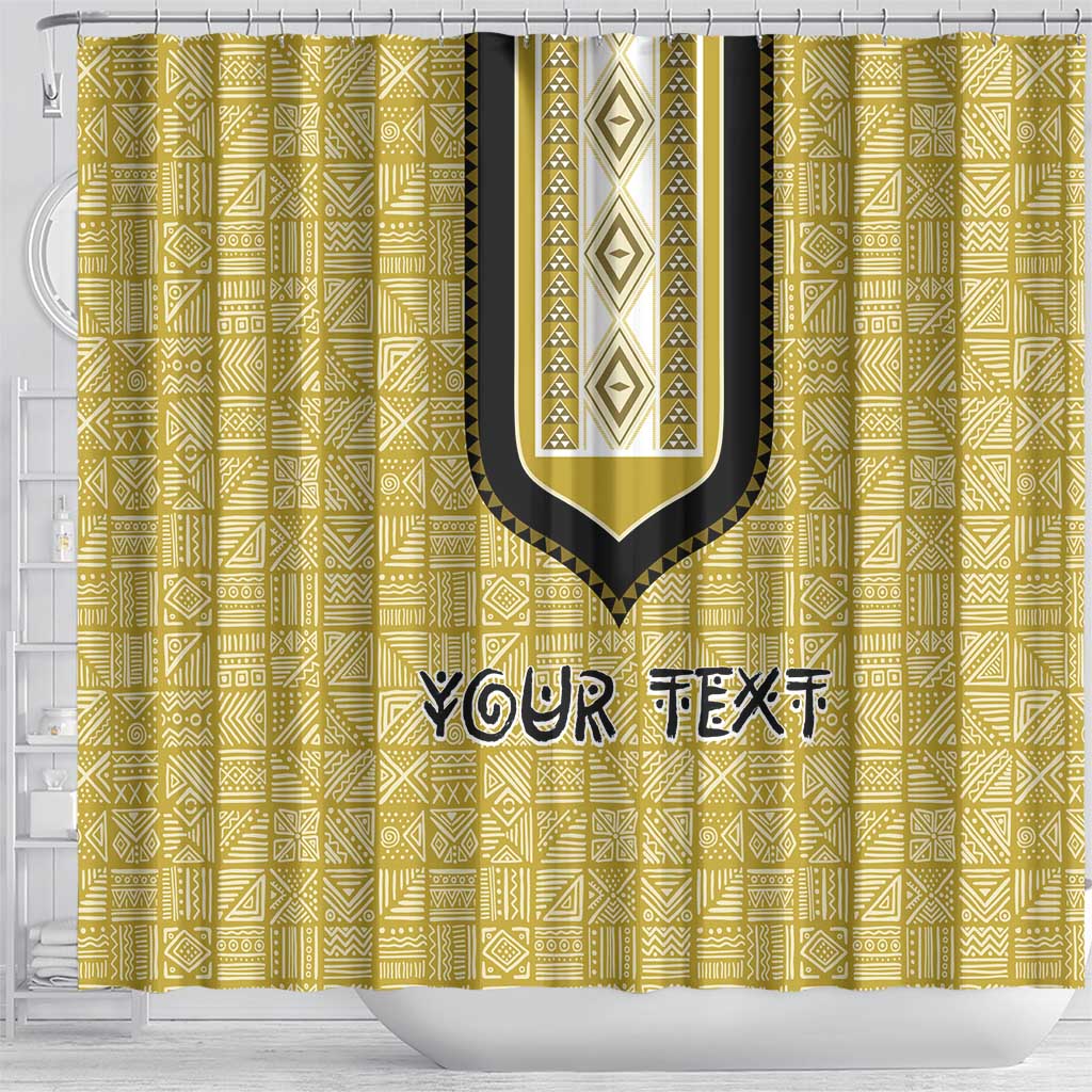 Personalized African Dashiki Shower Curtain - Mudcloth Style