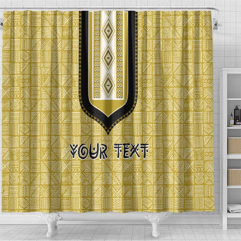 Personalized African Dashiki Shower Curtain - Mudcloth Style