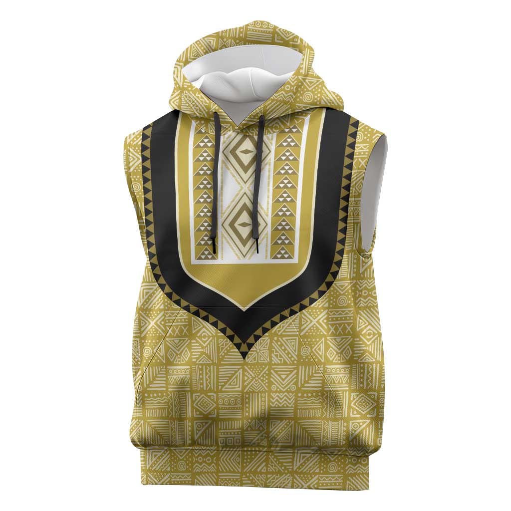 Personalized African Dashiki Sleeveless Hoodie - Mudcloth Style - African Pride