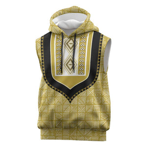 Personalized African Dashiki Sleeveless Hoodie - Mudcloth Style - African Pride