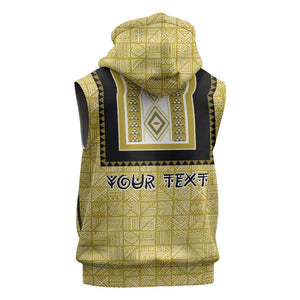 Personalized African Dashiki Sleeveless Hoodie - Mudcloth Style - African Pride