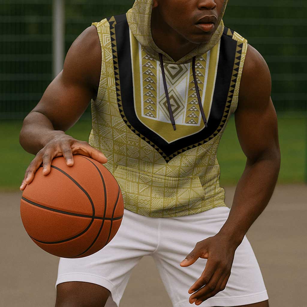 Personalized African Dashiki Sleeveless Hoodie - Mudcloth Style - African Pride