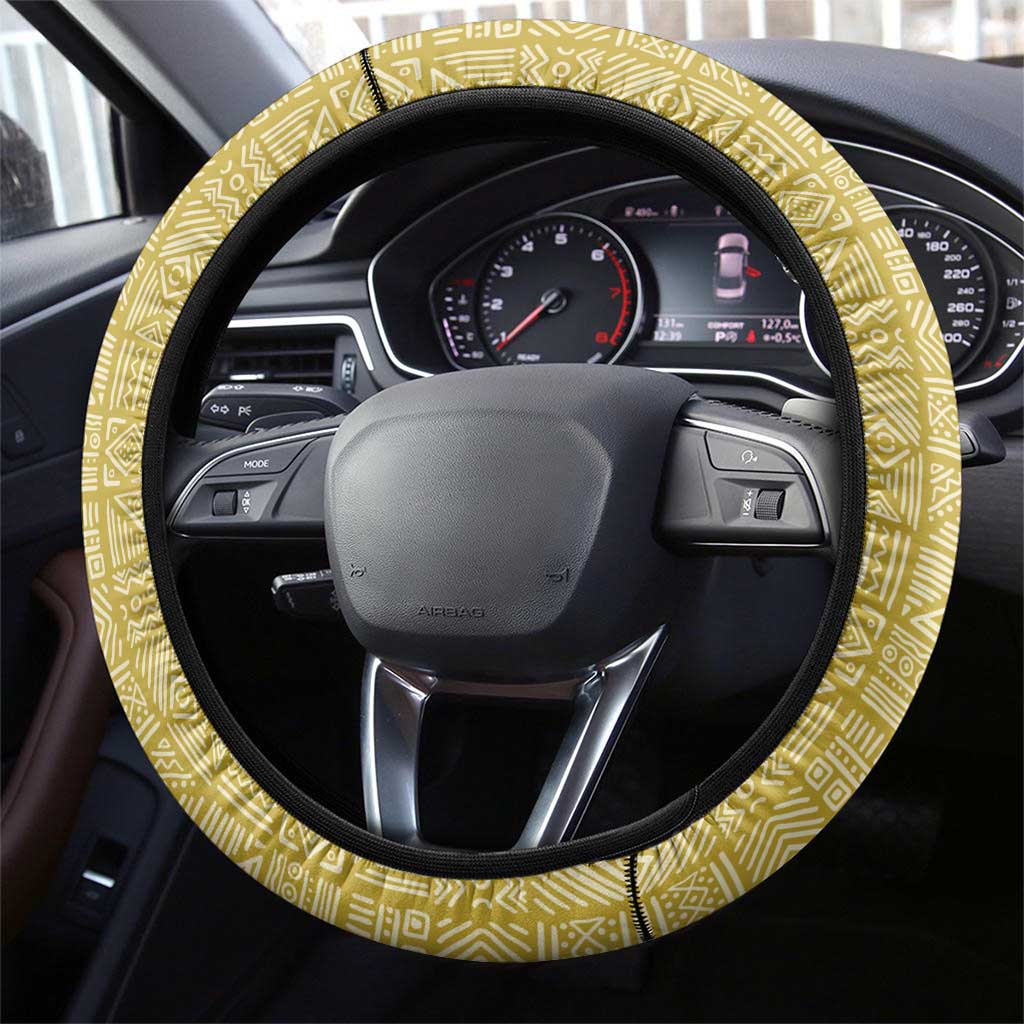 African Dashiki Steering Wheel Cover - Mudcloth Style