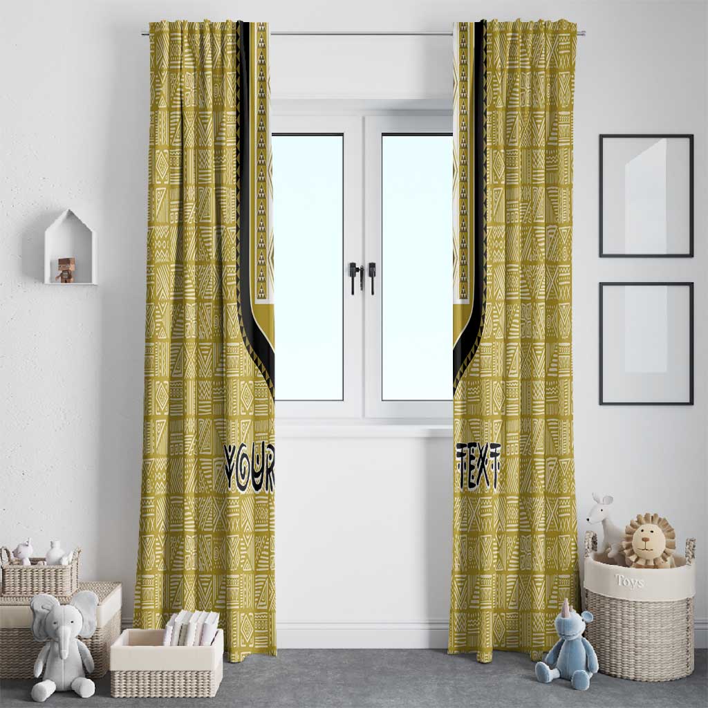 Personalized African Dashiki Window Curtain - Mudcloth Style